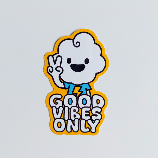 Vinyl Sticker - CLOUD: "Good Vibes Only"