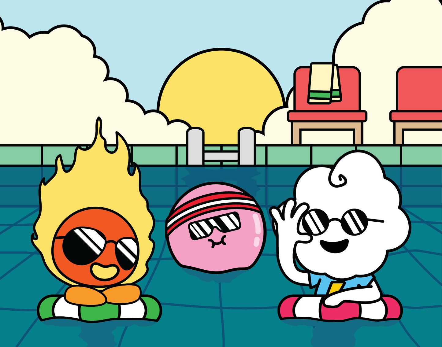 Framed Print - Pool Party