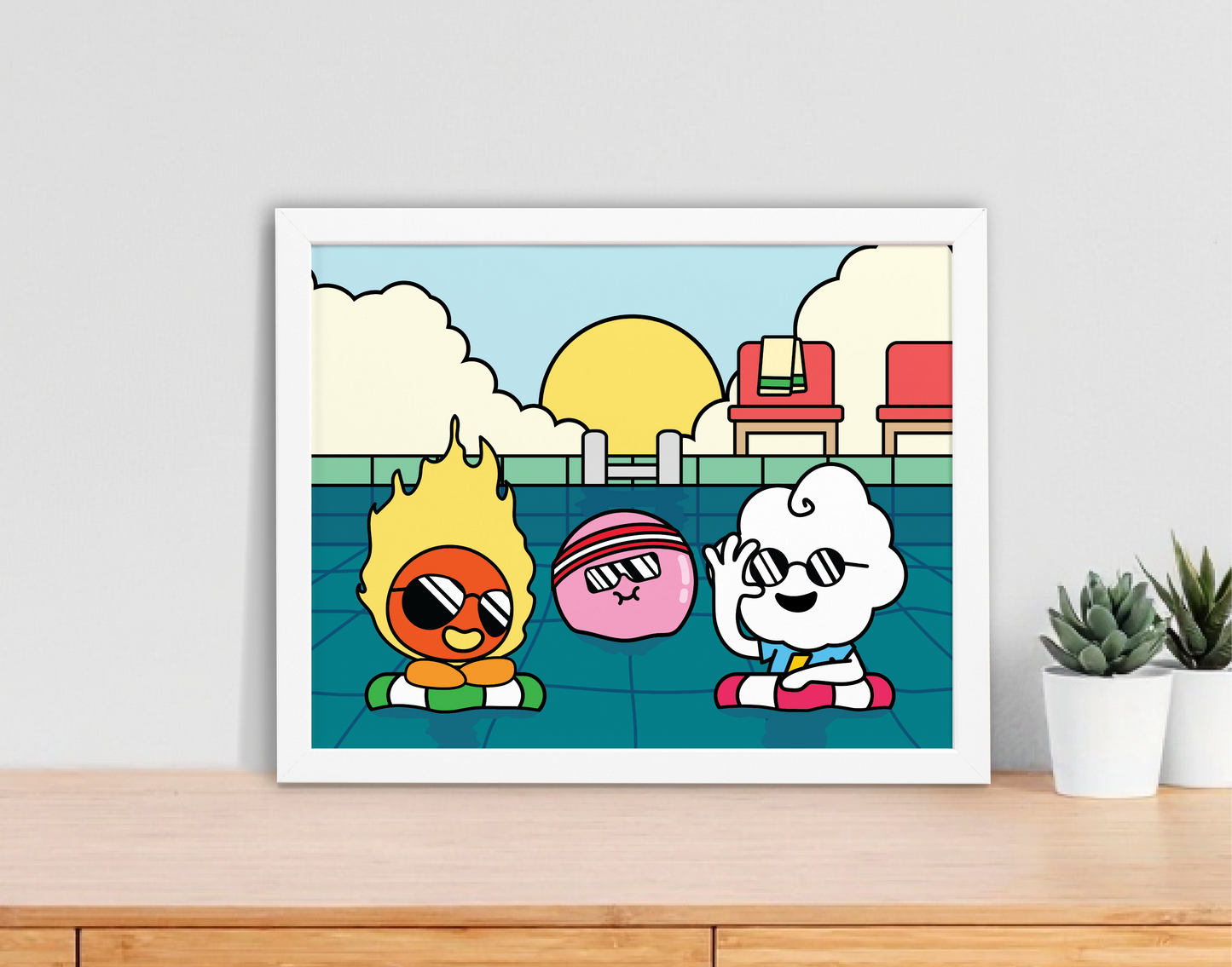 Framed Print - Pool Party
