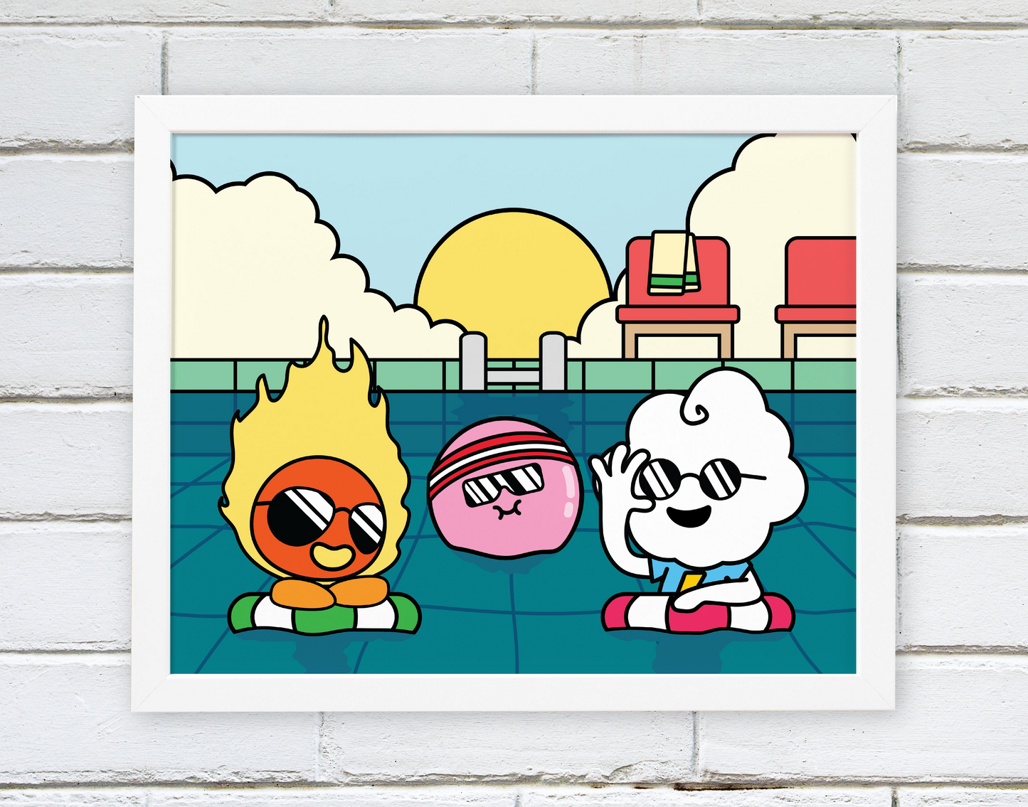 Framed Print - Pool Party